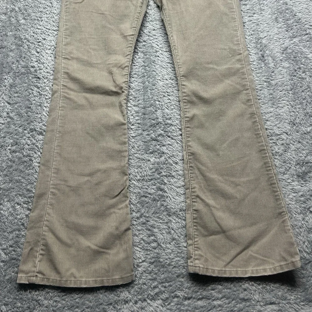 Abercrombie Fitch Corduroy Jeans Women 4 Beige Flare Bootcut Vintage 90s Y2K USA
